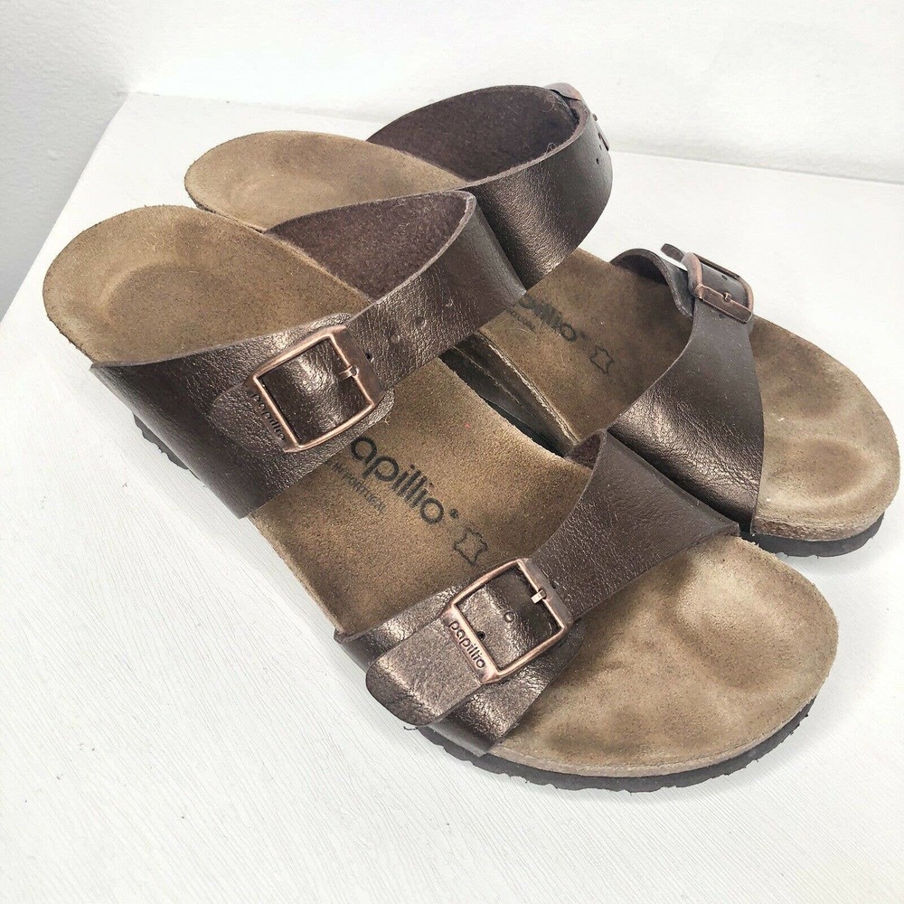 Papillio Birkenstock Dorothy Wedge Brown Sandals